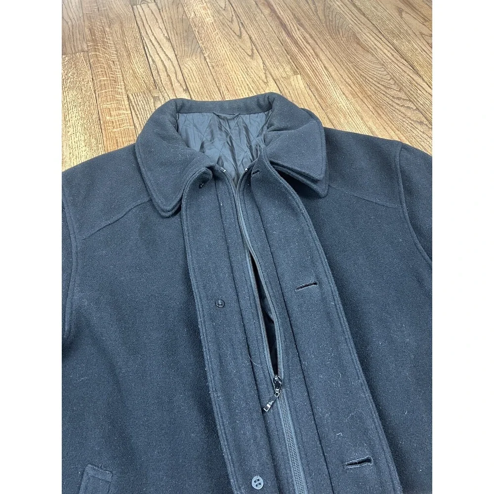 Polo Ralph Lauren Cashmere Blend Overcoat Jacket Full Zip Wool Men's Size 46L - Picture 2 of 10